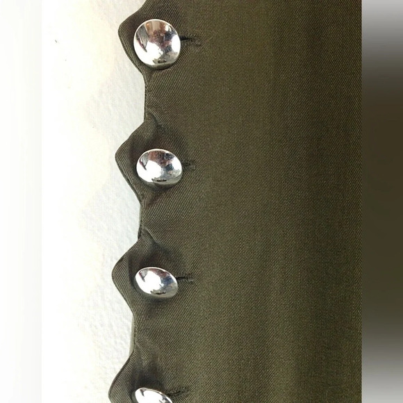 Zara Army Green Embellished Pants - Picture 6 of 13